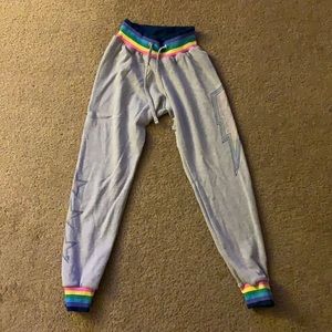 Lauren Moshi Drawstring Lounge Pant - Rainbow Star Lightning
